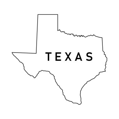 Texas haritası, basit tasarım