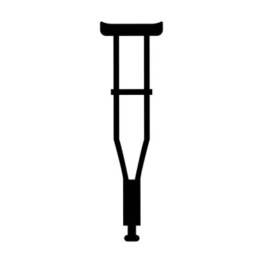 vector illustration of crutch icon