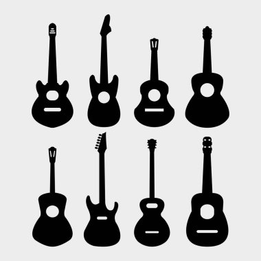 guitar icon set. vector illustration