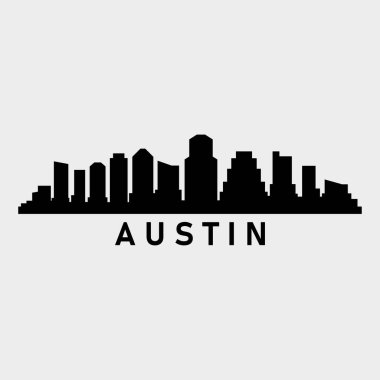 austin USA şehir vektör illüstrasyonu