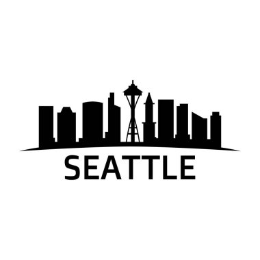 Seattle ABD şehir vektör illüstrasyonu