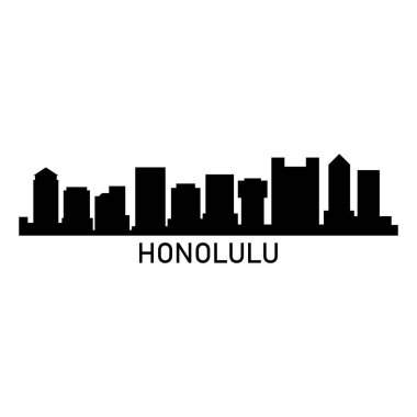 honolulu ABD şehir vektör illüstrasyonu