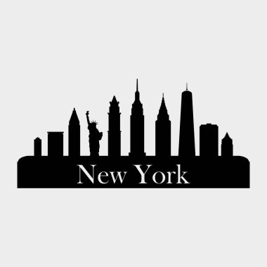 New York ABD şehir vektör illüstrasyonu