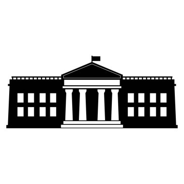 Müze binası simgesi, basit tarzı