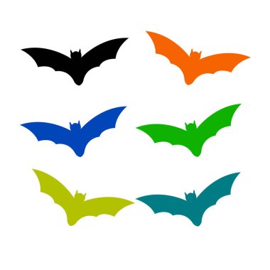 yarasa logo simgeleri tasarım vektör çizimi