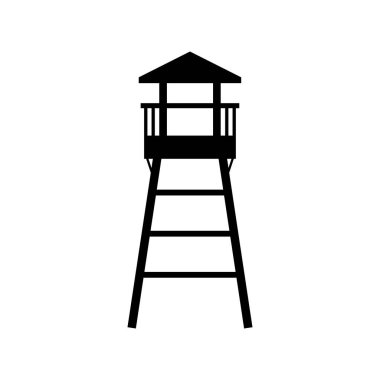 Beyaz arkaplanda kule simgesi