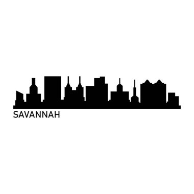 Savannah USA şehir vektör illüstrasyonu