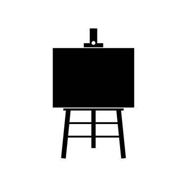 Şövale simgesi beyaz arka plan üzerinde