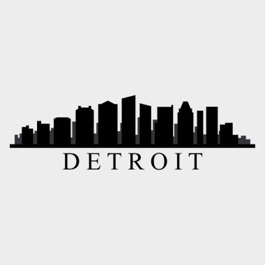 Detroit ABD şehir vektör illüstrasyonu