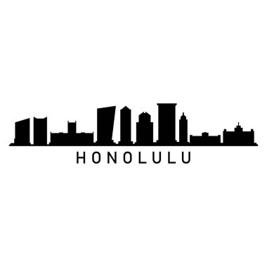 honolulu ABD şehir vektör illüstrasyonu