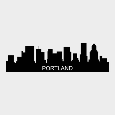 Portland ABD şehir vektör illüstrasyonu