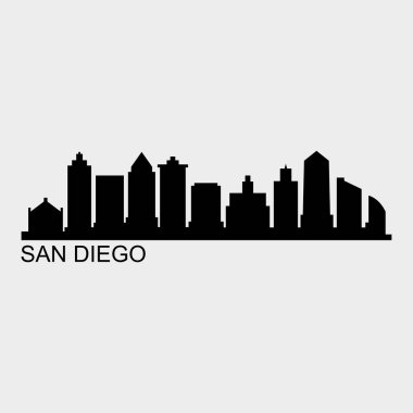 San Diego ABD şehir vektör illüstrasyonu