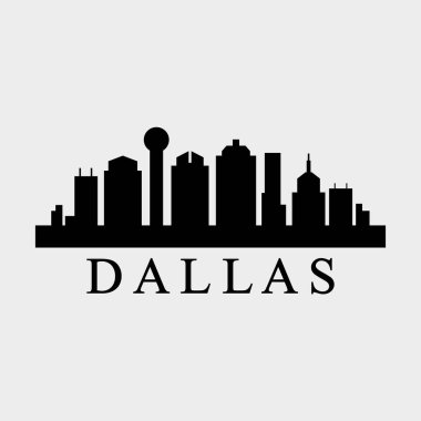 Dallas ABD şehir vektör illüstrasyonu