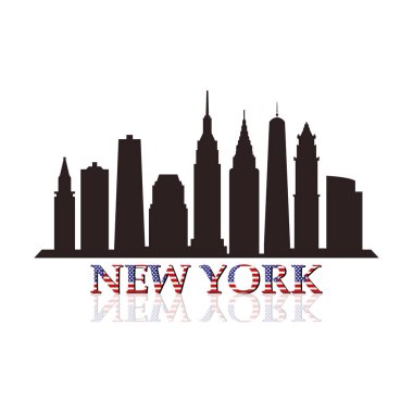 New York ABD şehir vektör illüstrasyonu