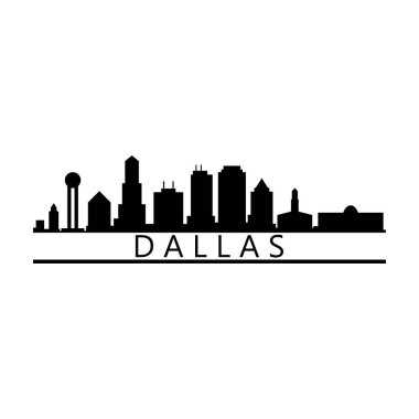 Dallas ABD şehir vektör illüstrasyonu
