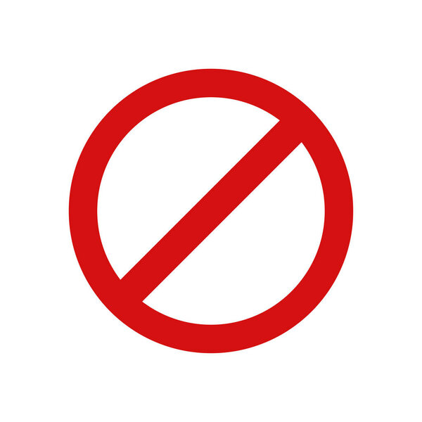 иконка запрета. векторная иллюстрация
