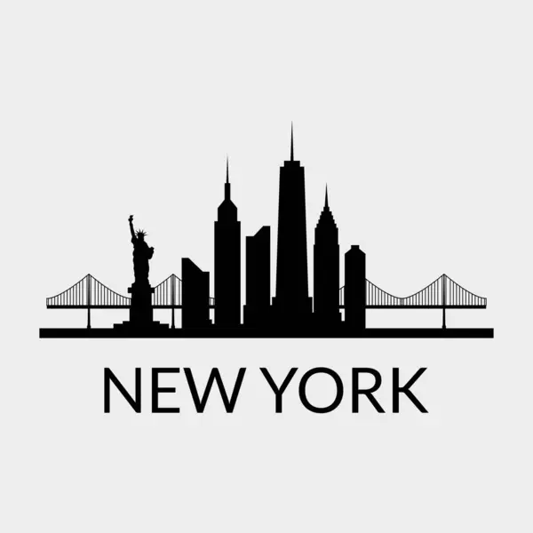 New York Cityscape Vector Illustration — Image vectorielle