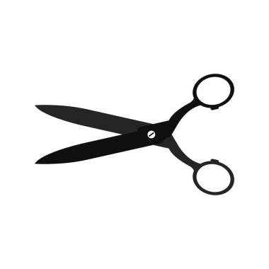 Makas. Beyaz arkaplanda vektör illüstrasyonu.