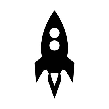 roket ikonu vektör illüstrasyonu.