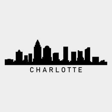 Charlotte USA şehir vektör illüstrasyonu