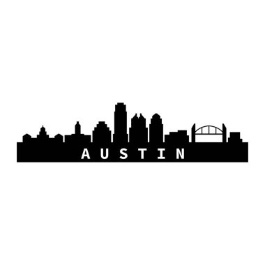 austin USA şehir vektör illüstrasyonu