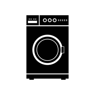 çamaşır makinesi simgesi vektör illüstrasyon tasarımı