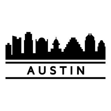 austin USA şehir vektör illüstrasyonu