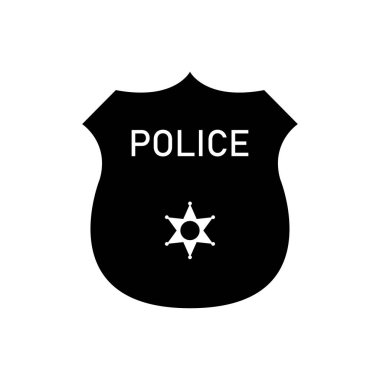 Polis rozeti simgesi, basit stil