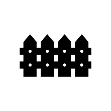 Web ve mobil uygulaması tasarımı, çit logo kavramı için beyaz arka plan üzerinde izole çit simge vektör