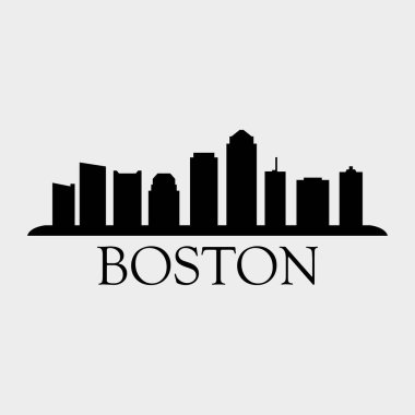 Boston ABD şehir vektör illüstrasyonu