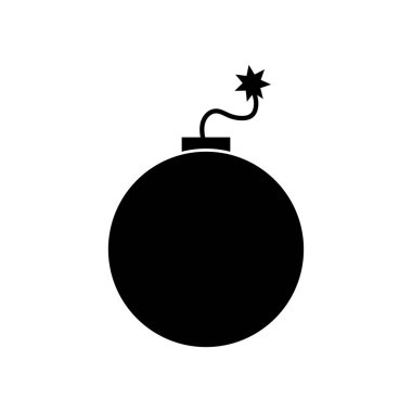 Siyah bombanın vektör silueti 