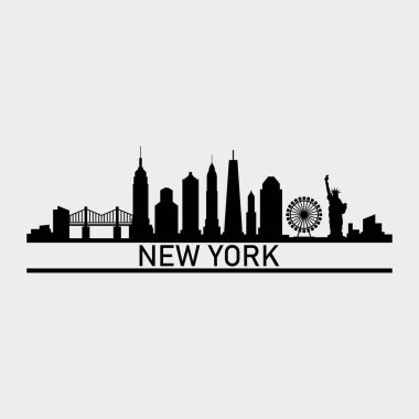 New York ABD şehir vektör illüstrasyonu