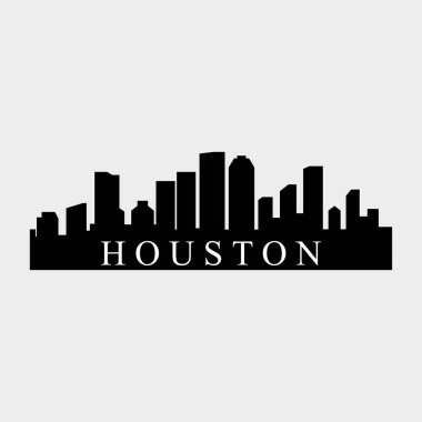 Houston ABD şehir vektör illüstrasyonu
