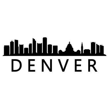 Denver ABD şehir vektör illüstrasyonu