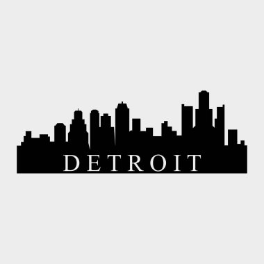Detroit ABD şehir vektör illüstrasyonu