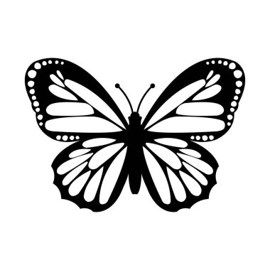 Kelebek düz vektör simgeleri