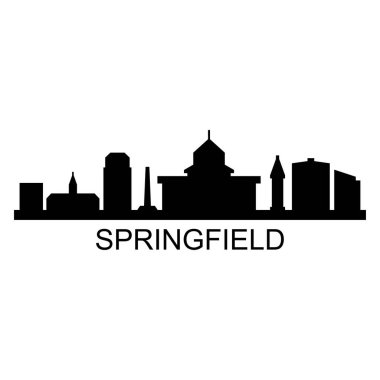 Springfield ABD şehir vektör illüstrasyonu