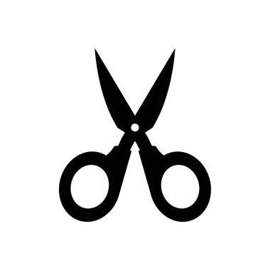 Makas. Beyaz arkaplanda vektör illüstrasyonu.