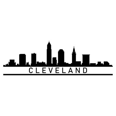 Cleveland ABD şehir vektör illüstrasyonu