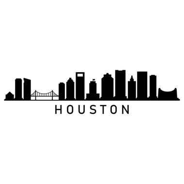 Houston ABD şehir vektör illüstrasyonu