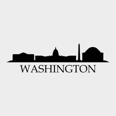 Washington ABD şehir vektör illüstrasyonu
