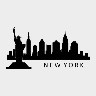 New York ABD şehir vektör illüstrasyonu