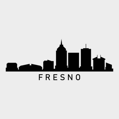 Fresno ABD şehir vektör illüstrasyonu