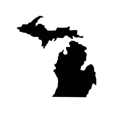Michigan 'ın kesin haritası, vektör