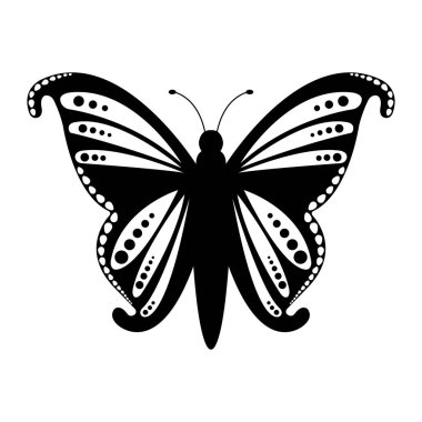 Kelebek düz vektör simgeleri