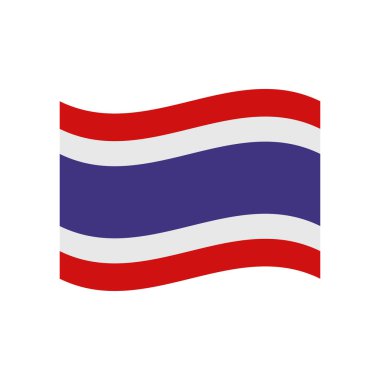 Tayland bayrak vektör çizim şablonu tasarımı