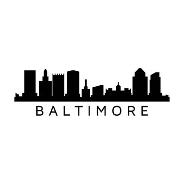 Baltimore ABD şehir vektör illüstrasyonu