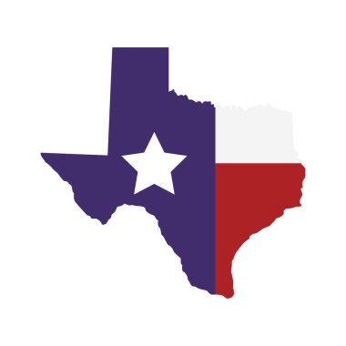 Texas haritası, basit tasarım