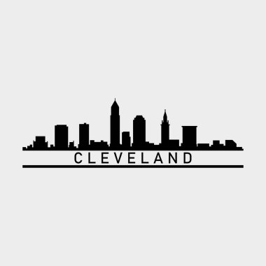 Cleveland ABD şehir vektör illüstrasyonu