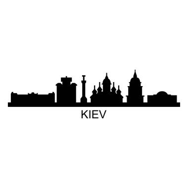Kiev şehrinin vektör silueti